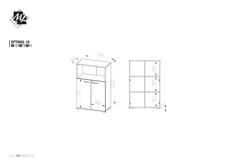 Komoda OPTIMAL 10 Sonoma