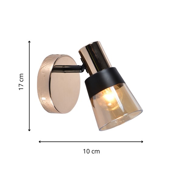 Kinkiet LIVIO Złoty/Czarny