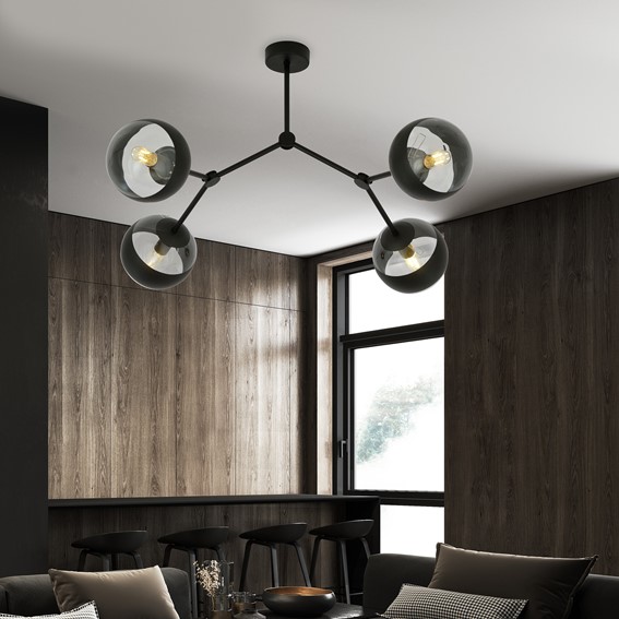 Lampa Sufitowa SPACE 6 STRIPE Czarny