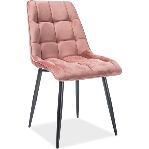 Krzesło CHIC Velvet Czarny/Róż Antyczny