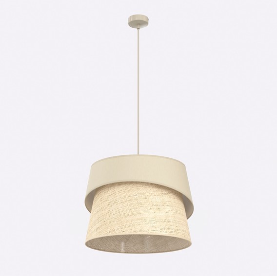 Lampa Wisząca CANVA 1 Beżowy/Rattan
