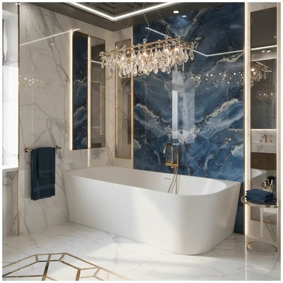 Wanna Narożna BELLANTO SLIM 170 L Biały