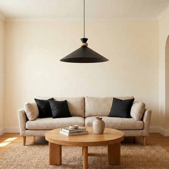 Lampa Wisząca OLIVO 1L Czarny
