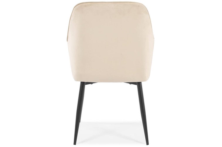 Krzesło EMMA Welur Czarny/Beżowy