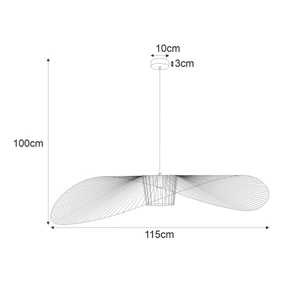 Lampa Wisząca KAPELUSZ KP-21 Żółty