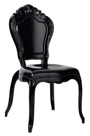 Krzesło King 54x52x97 Czarny/Poliwęglan