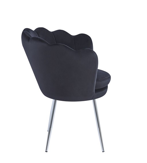 Fotel Velvet FR1-FX Czarny/Srebrny