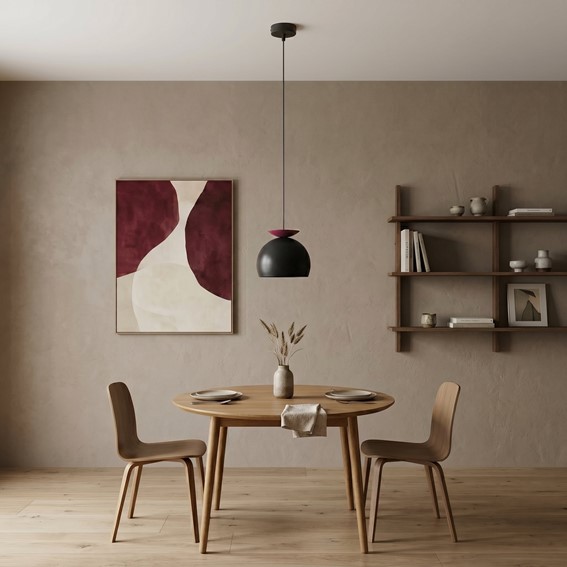 Lampa Wisząca GEO 1 Czarny/Burgundowy