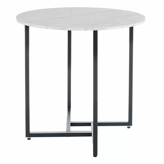 Stół Okrągły fi80 ALTO II Biały/Efekt Marmuru