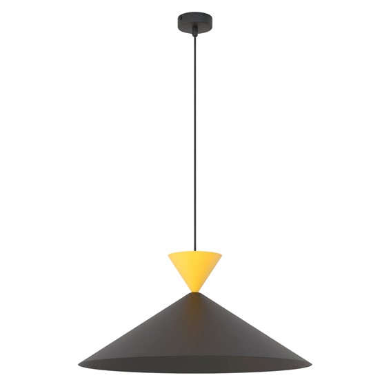 Lampa Wisząca RALF 1L Czarny/Pomarańczowy