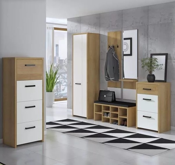 Szafka GLOSS 07 Dąb Riviera/Biały Połysk