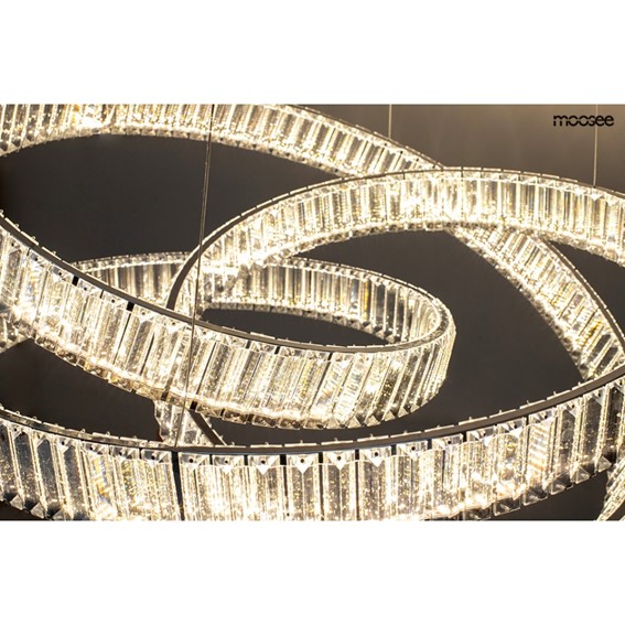 Lampa Wisząca WAVE 80 Srebrny/Transparentny