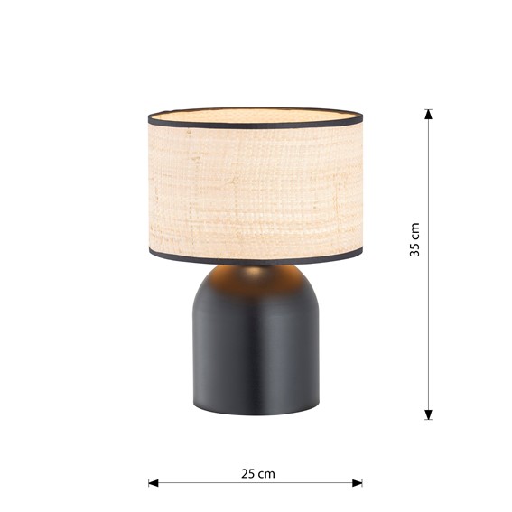 Lampa Biurkowa ASPEN LN1 Czarny/Naturalny