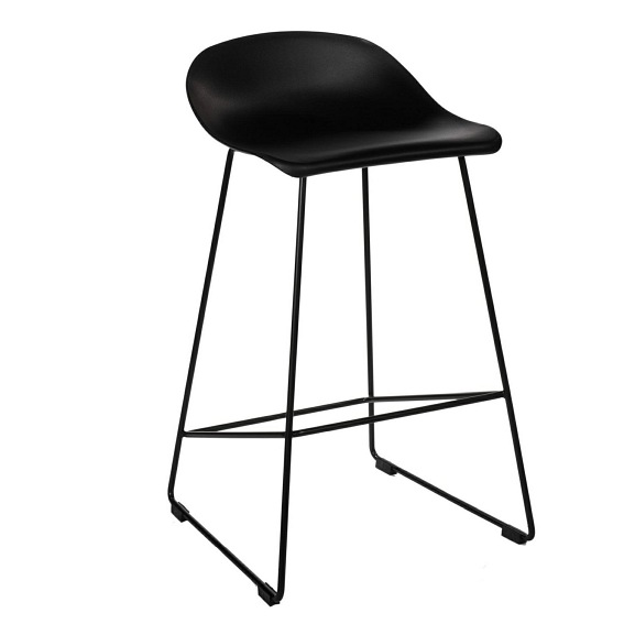 Krzesło barowe MOLLY 66cm Czarne Low