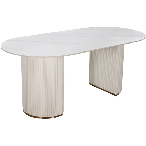 Stół MODIG M95 180x90 Biały/Złoty