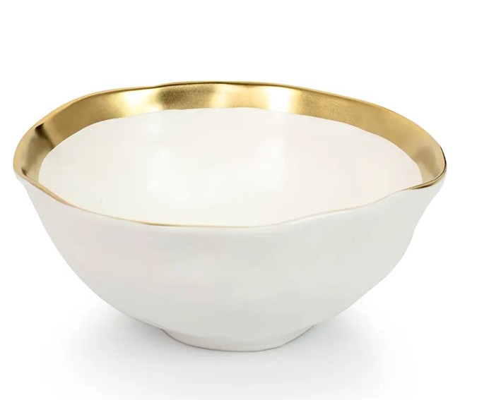 Miska BELL 15 cm Biały/Złota