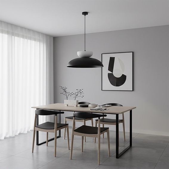 Lampa Wisząca MEGA 1 Czarny/Biały