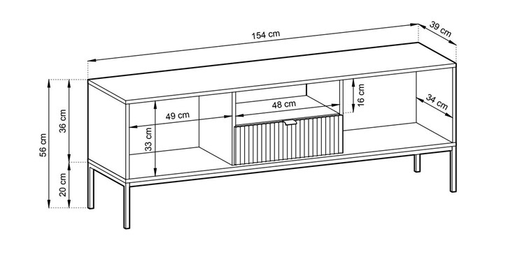 Szafka RTV DELICIOUS 2 Czarny