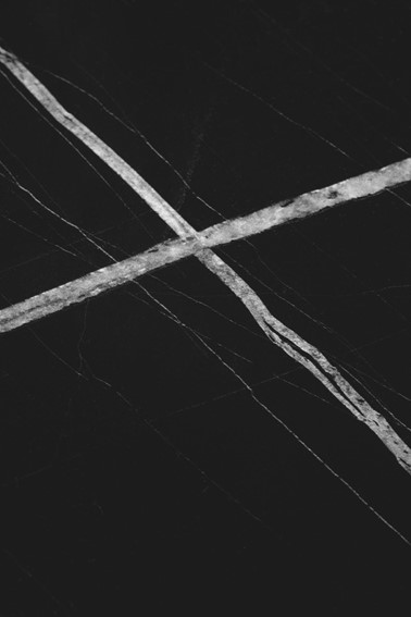 Zestaw 2 Ław JULIETA Czarny/Czarny Marmur