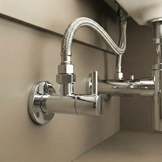 Zawór Kątowy 01 1/2" x 3/8" Chrom