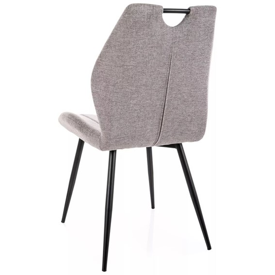 Krzesło ARCO BREGO Szary/Czarny Mat