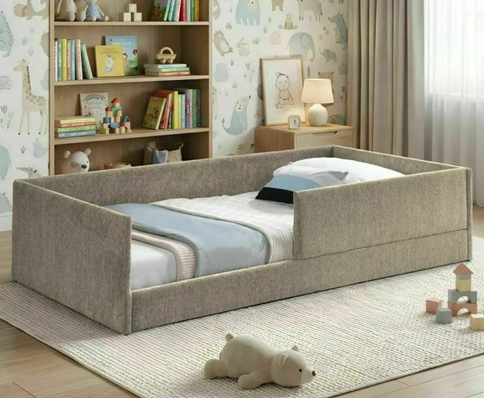 Łóżko LEO Raven 90x180cm Ciemny Beż