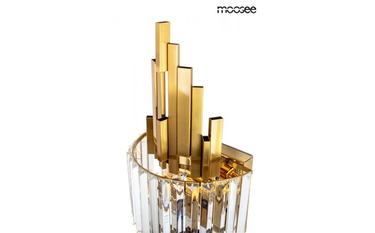 Lampa Ścienna TOWERS Złoty/Transparentny