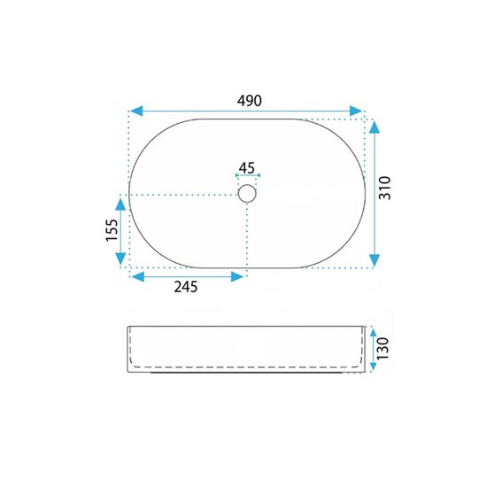 Umywalka Nablatowa VANDA Beżowy