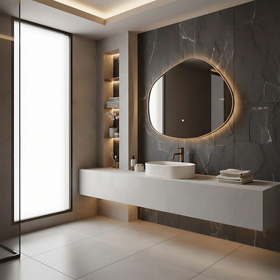 Umywalka Nablatowa VANDA Beżowy