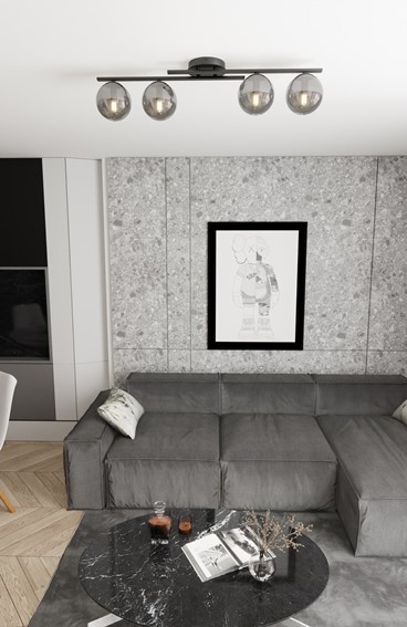 Lampa Sufitowa KAIRO 4 Czarny/Grafit