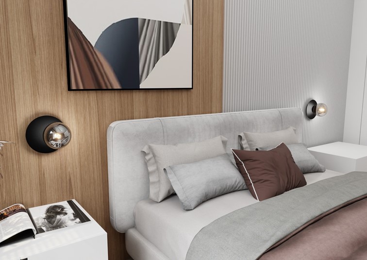 Kinkiet OSLO K1 Czarny/Grafitowy