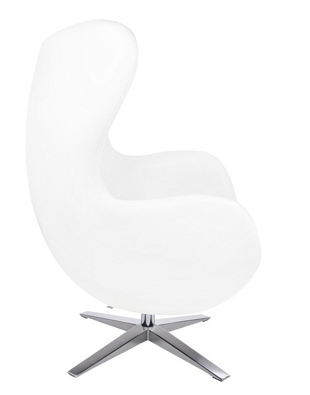 Fotel EGG Szeroki PU Biały