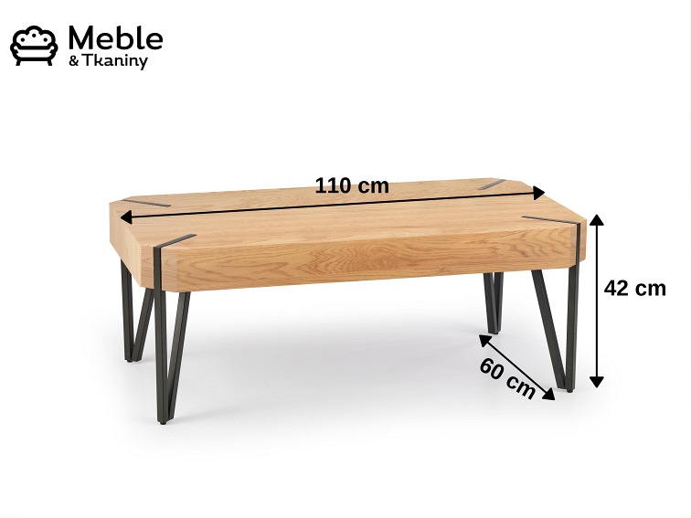 Ława EMILY Dąb Złoty/Czarny