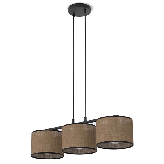 Lampa Wisząca ECO 3 Czarny/Brązowy