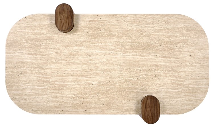 Ława CANOA Trawertyn/Orzechowy