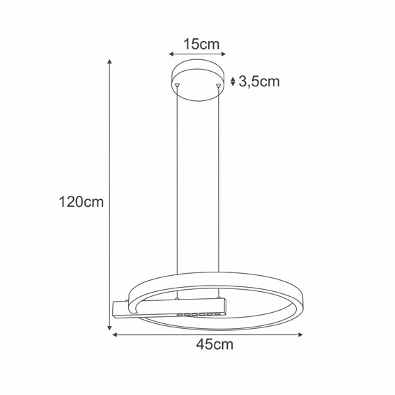 Lampa Wisząca METIS K-8232 Złoty/Czarny