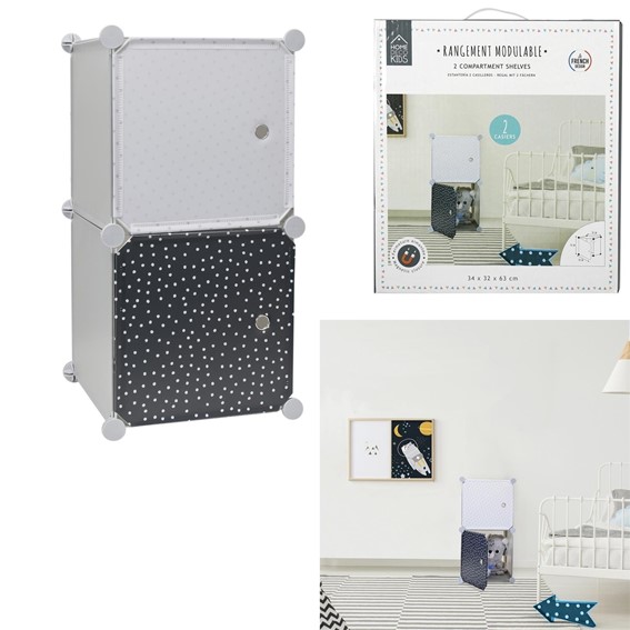 Modularny Regał CUBES 2 Do Pokoju Dziecka Szary