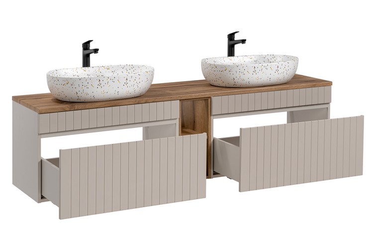 Zestaw Mebli Łazienkowych ICC B LILI-MW21 81-01 180cm Kaszmirowy/Dąb
