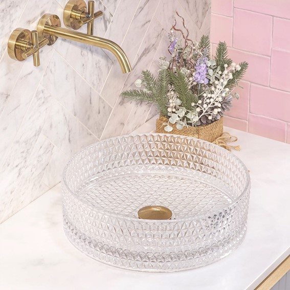 Umywalka Nablatowa CRISTAL 35 Transparentny