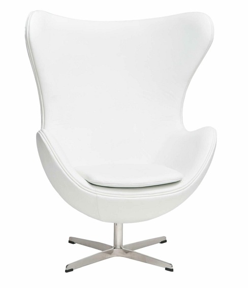 Fotel Jajo 66x78x106 Biała Skóra Premium 01