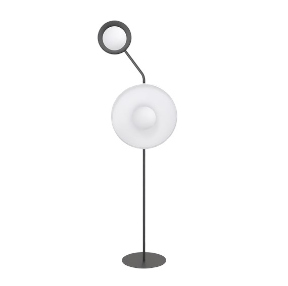 Lampa Podłogowa KISS LP2 Biały/Czarny