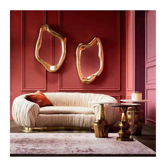 Lustro Ścienne HOLOGRAM 117x68 cm Złote