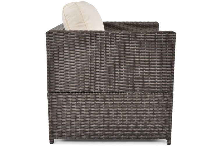 Fotel Ogrodowy MALAGA z Technorattanu Brązowy/Beżowy