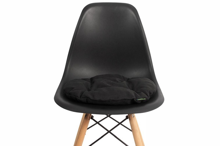 Okrągła Poduszka na Krzesło Ofelia 36cm Czarny