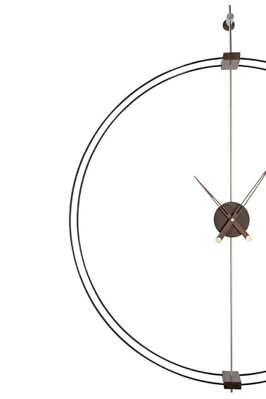 Zegar Ścienny DOBLE RING 14x90x112 Czarny/Brązowy