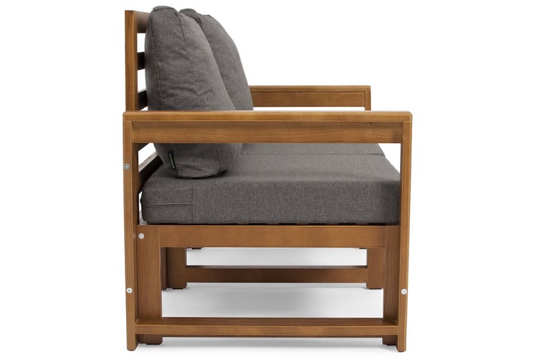 Sofa Ogrodowa MALTA 2-Osobowa Brązowy/Grafit