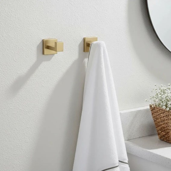 Komplet Wieszaków Łazienkowych RIO Złoty Szczotkowany