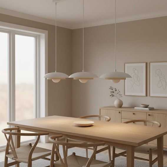 Lampa Wisząca SKIN 3 Beżowy/Biały