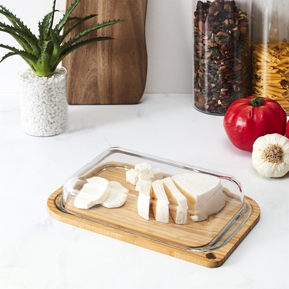 Pojemnik Bambusowy 28cm Clear