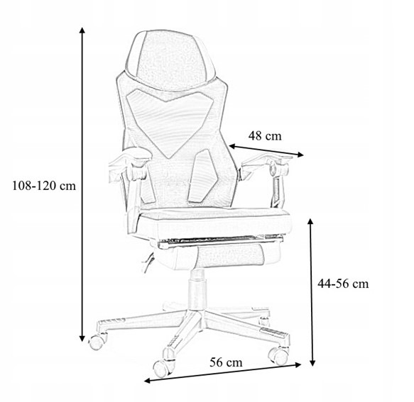 Fotel Gamingowy Obrotowy Q-939 Czarny/Szary